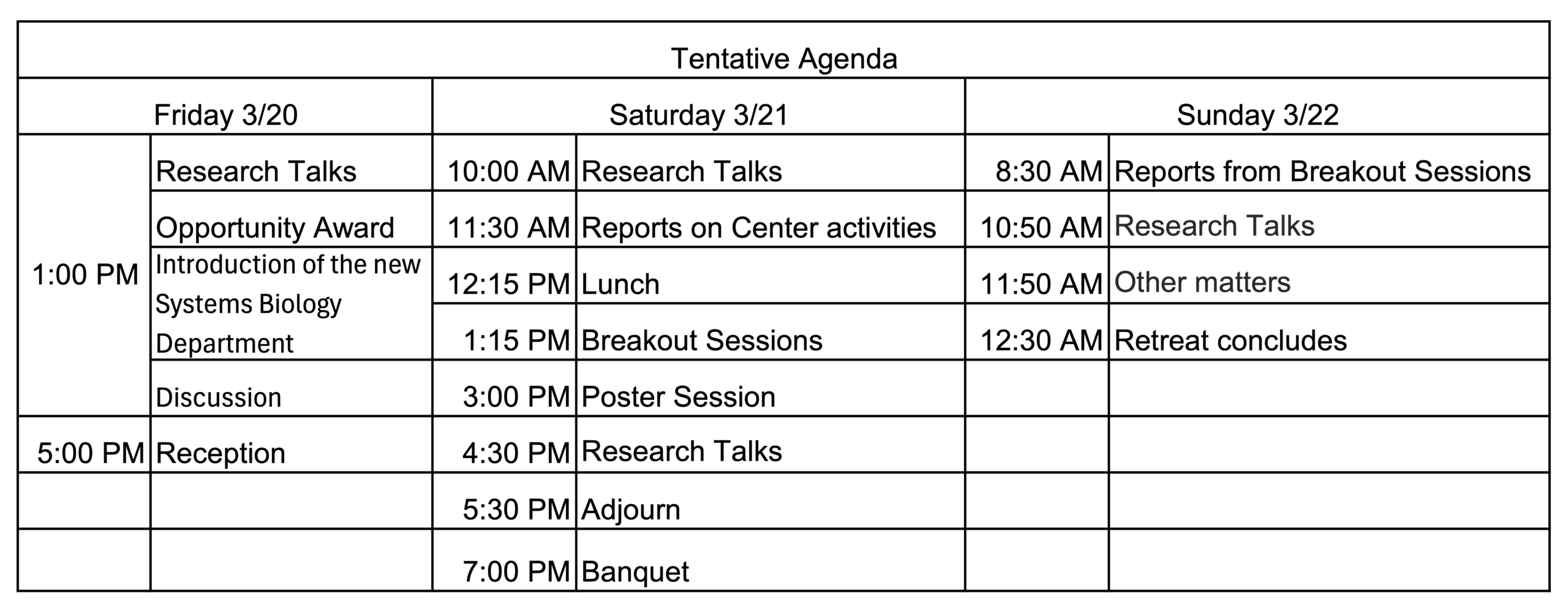 2026 CCBS Retreat - Function space